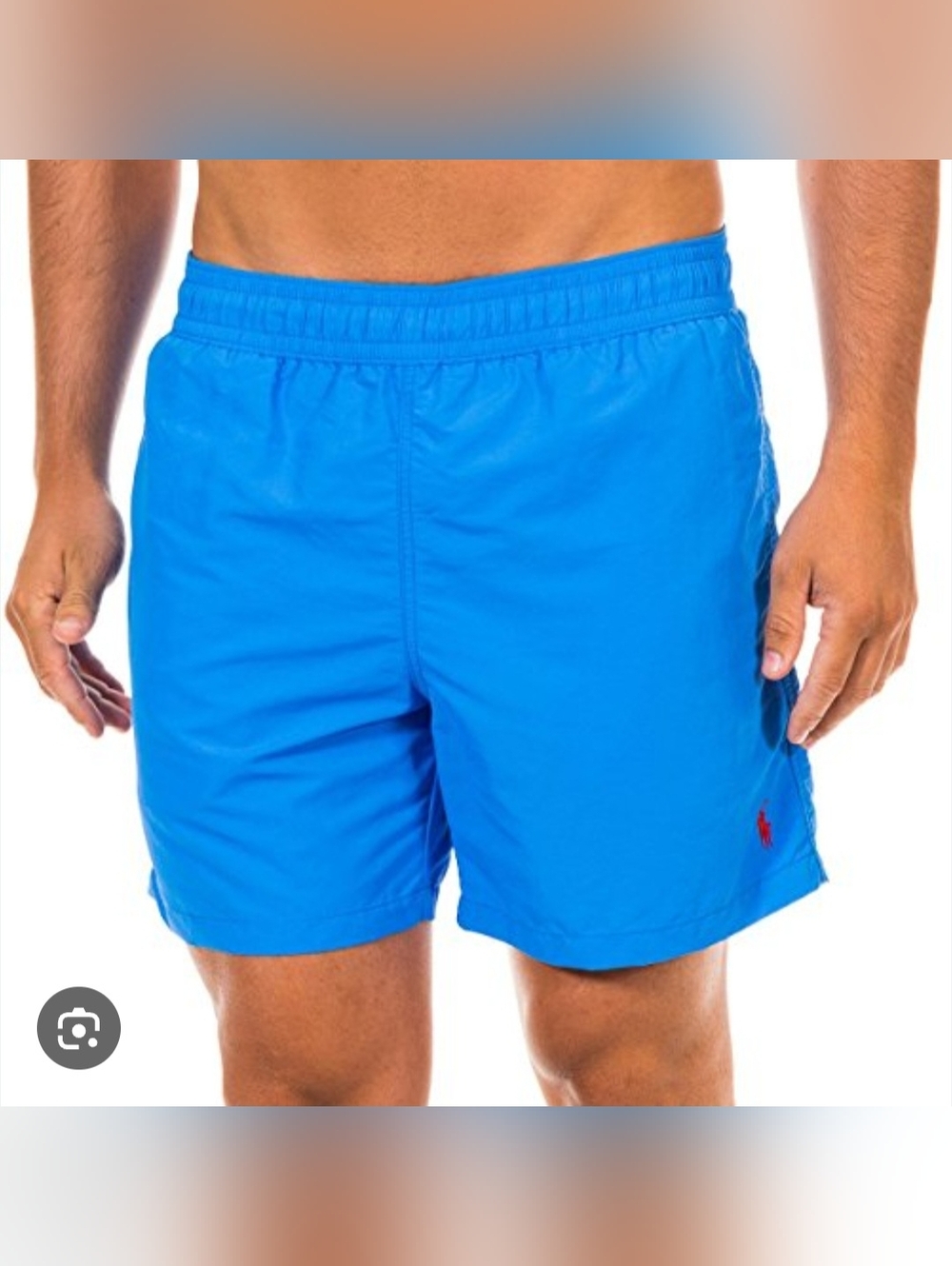 Polo Ralph Lauren 5" Traveler Swim Trunks Men's Large Blue Orange Pony